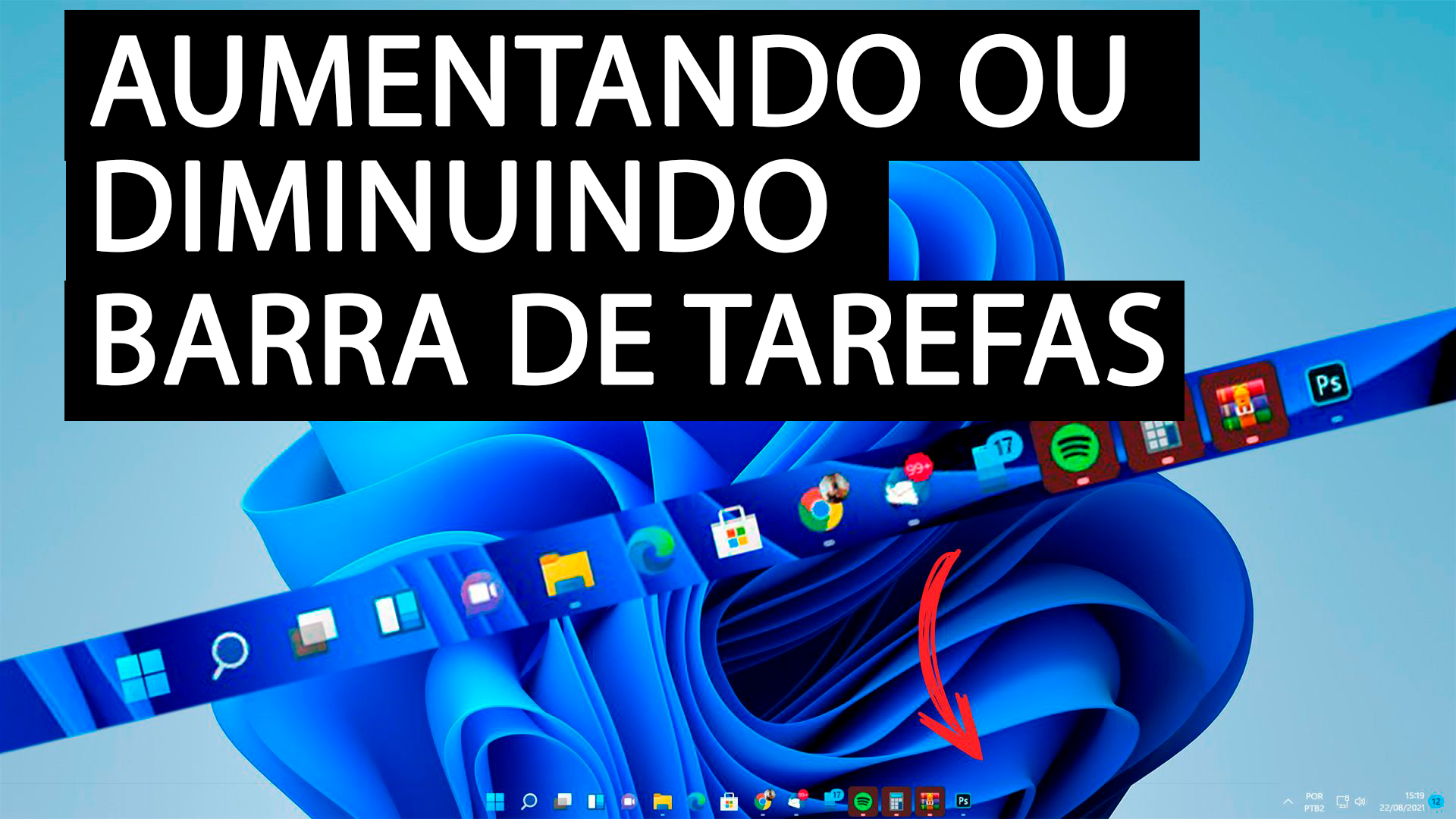 Como alterar o tamanho da barra de tarefas do Windows 11 Átila Felipe